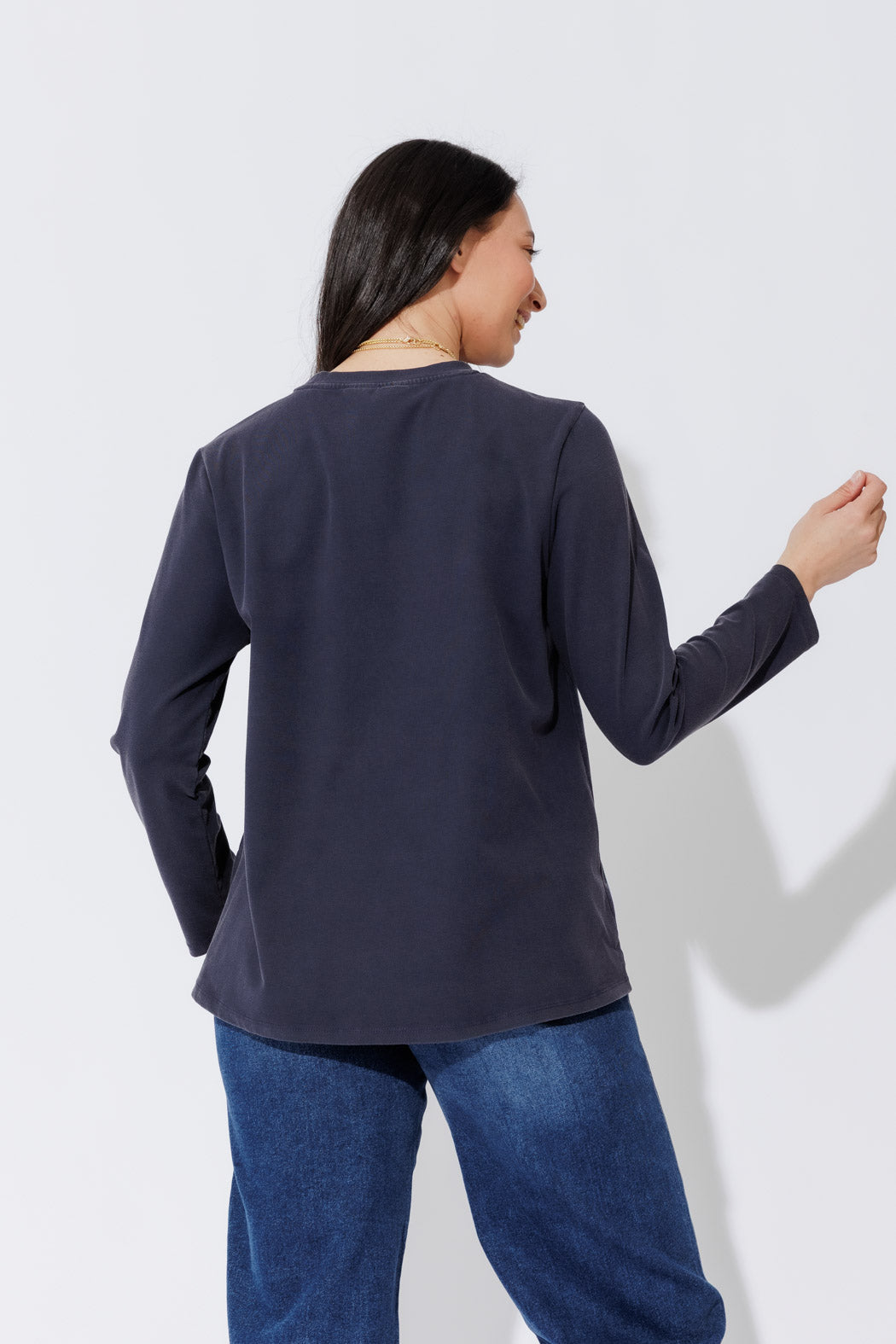 Navy Washed Cotton Street T-Shirt
