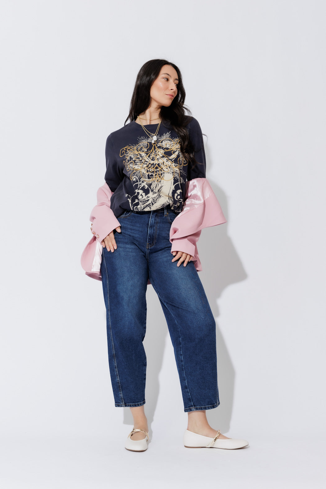 Navy Washed Cotton Street T-Shirt
