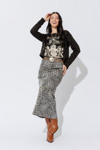 Charcoal Washed Cotton Band T-Shirt