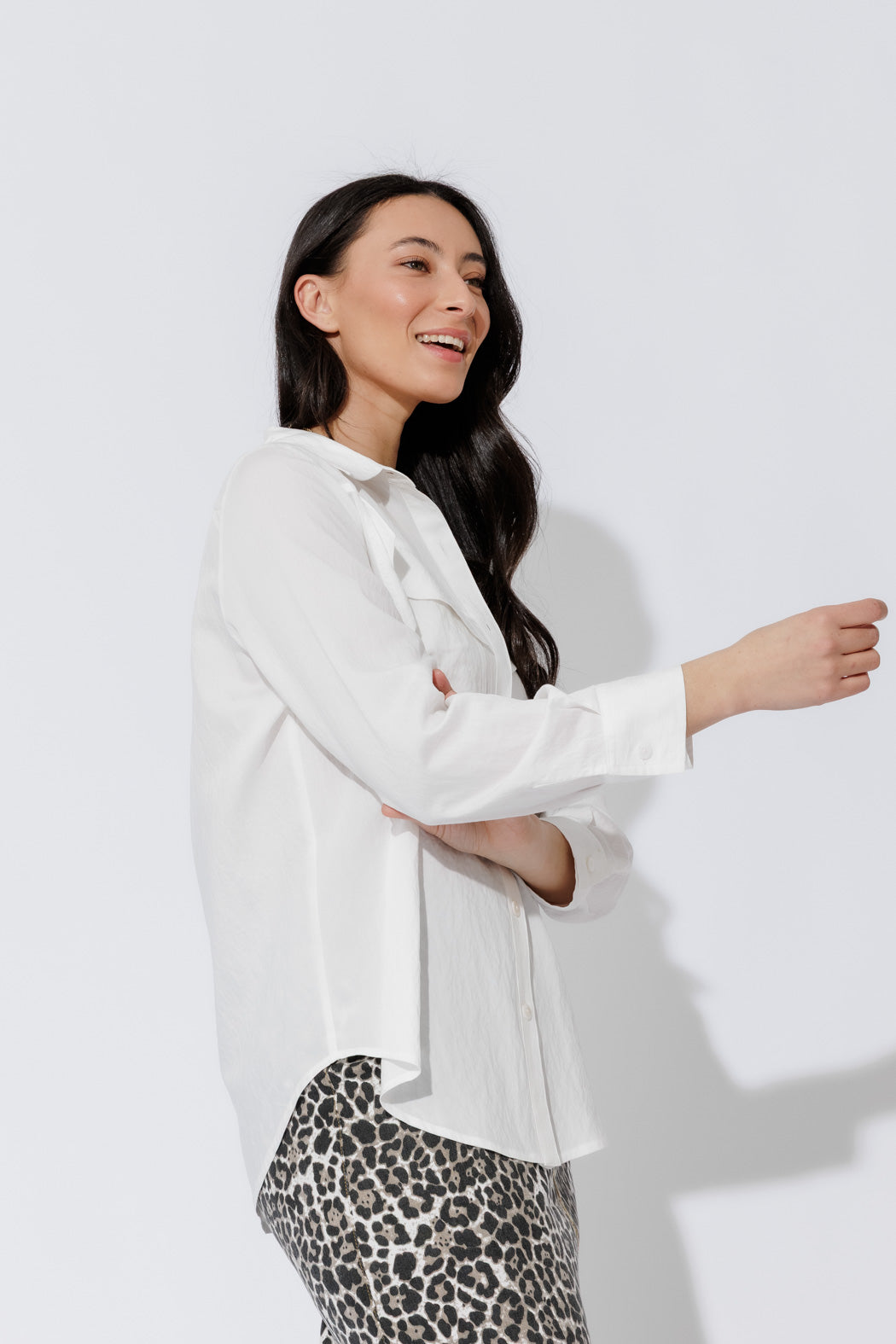 White Angle Pocket Shirt