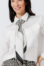 Black/White Silky Scarf
