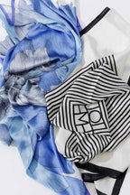 Black/White Silky Scarf