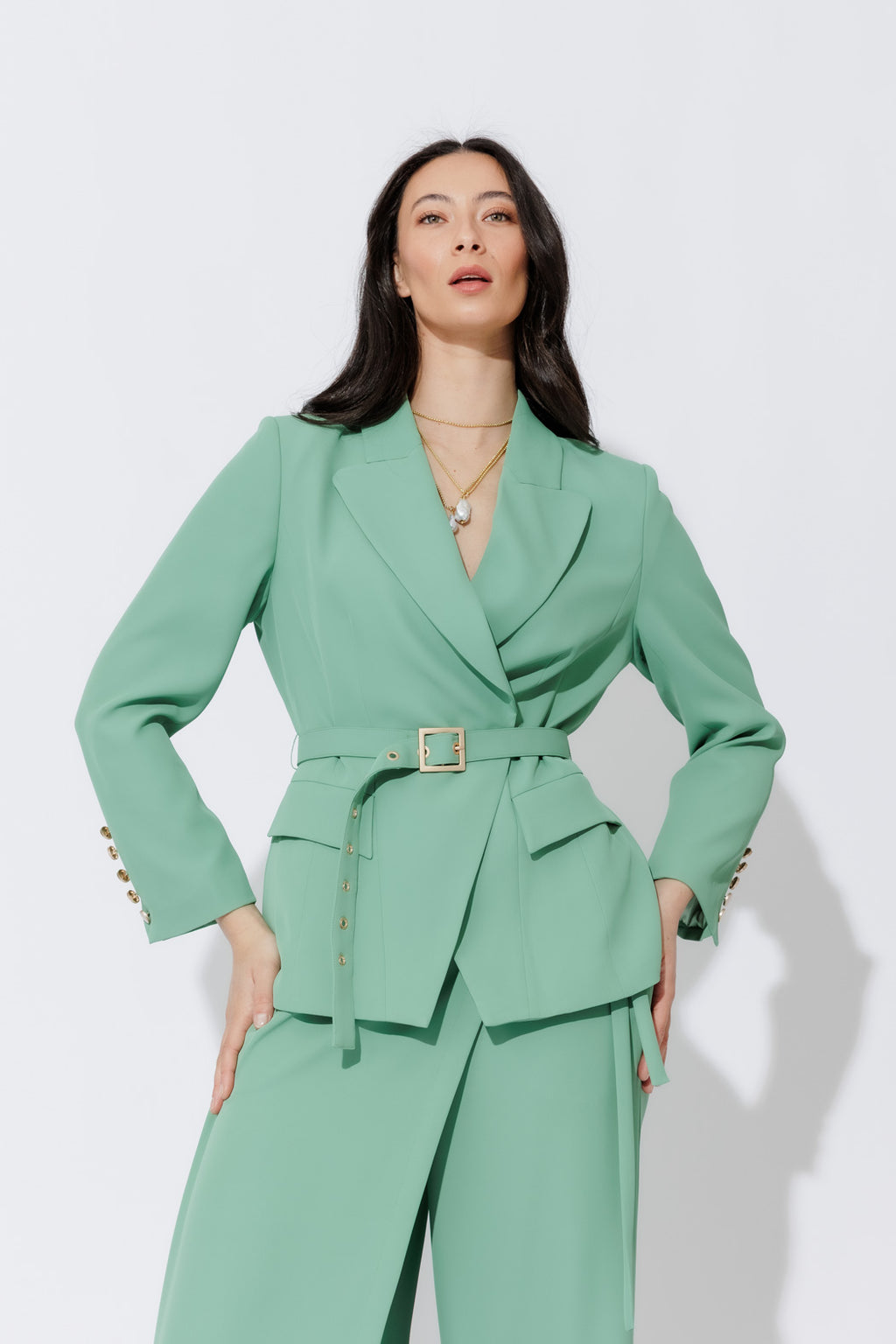 Mint Euro Belted Sisca Blazer