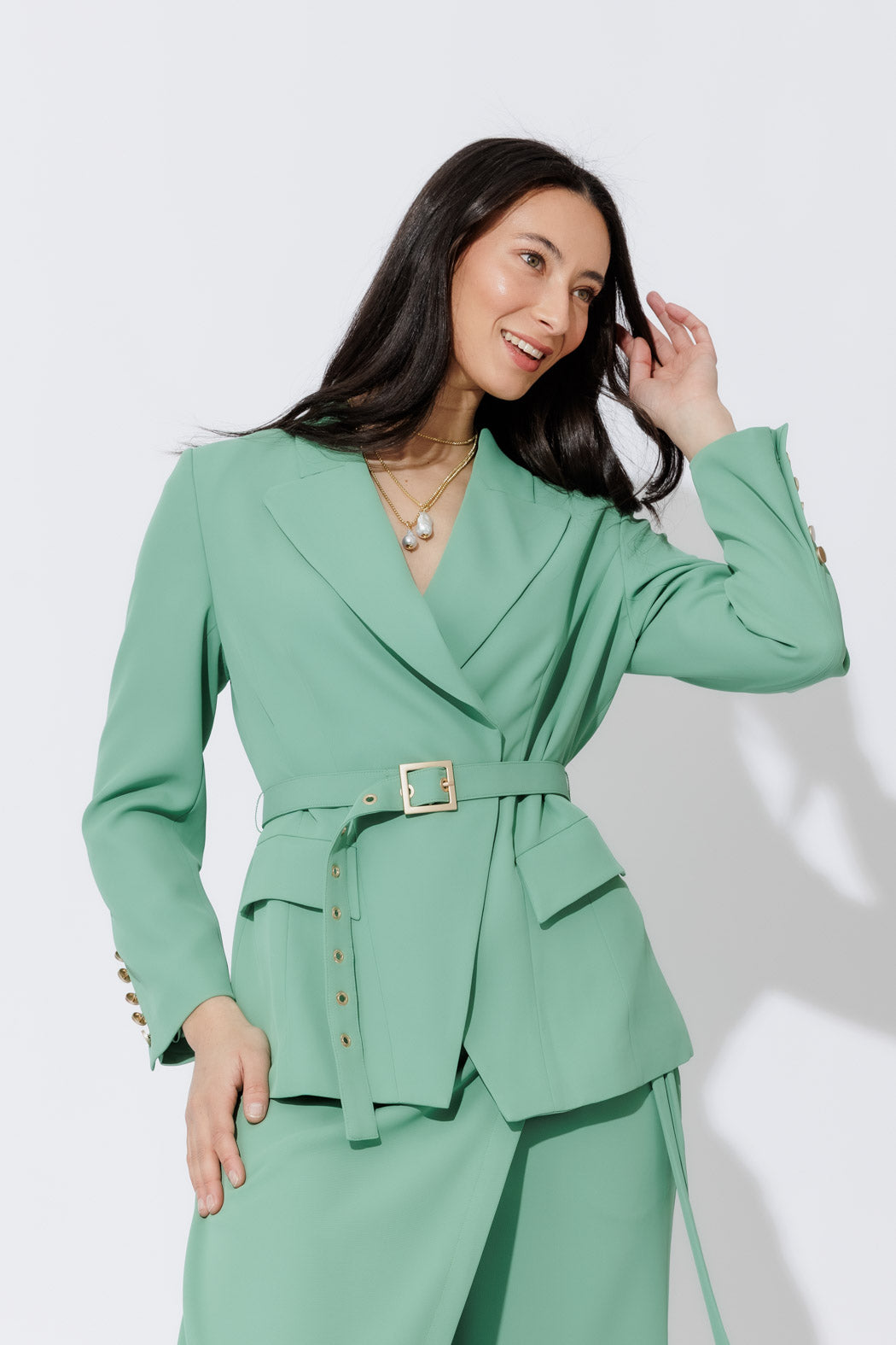 Mint Euro Belted Sisca Blazer