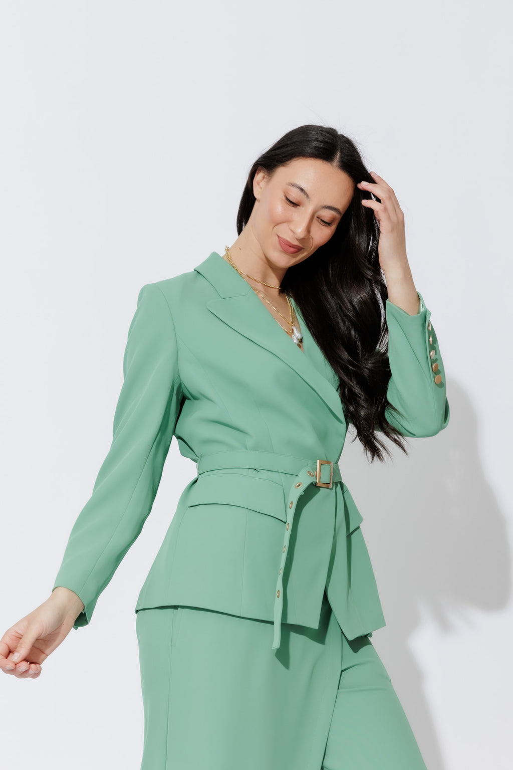 Mint Euro Belted Sisca Blazer