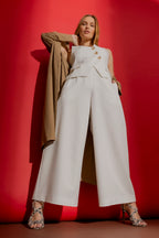 Ivory Pinstripe Cosmopolitan Pant