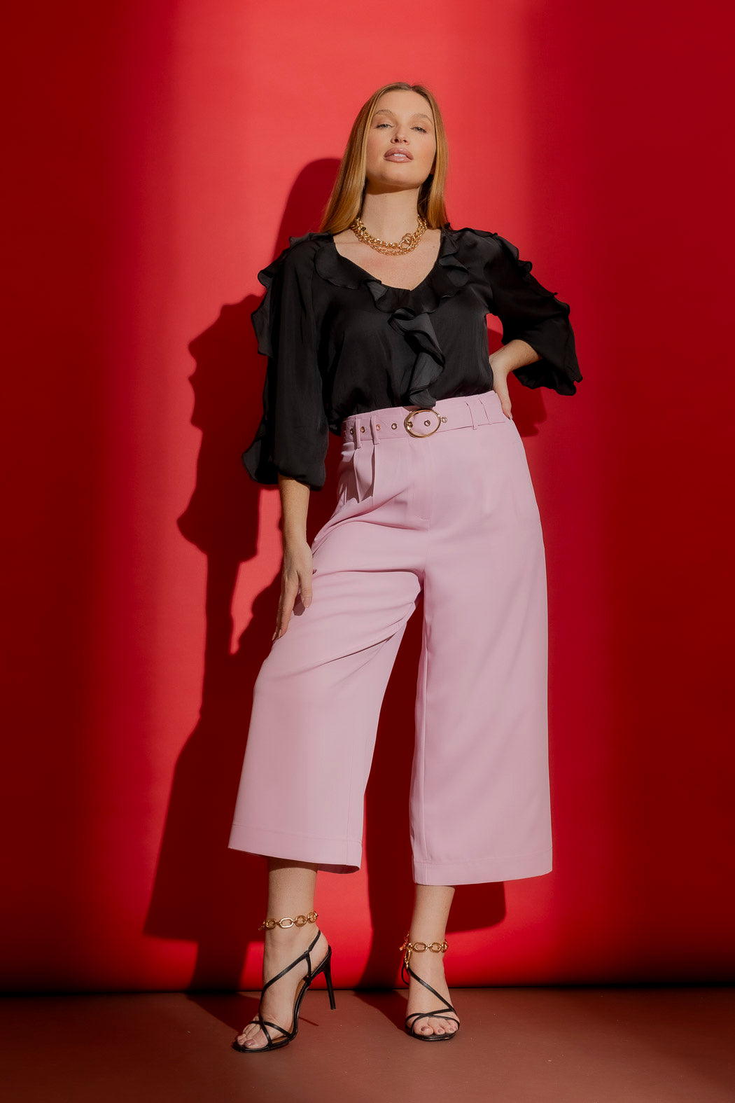 Sorbet Pink Cleo Ankle Pants Pink