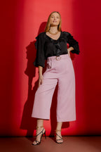 Black Raglan Frill Shirt