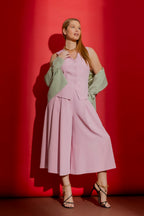 Sorbet Pink Euro Cropped Culotte Pink