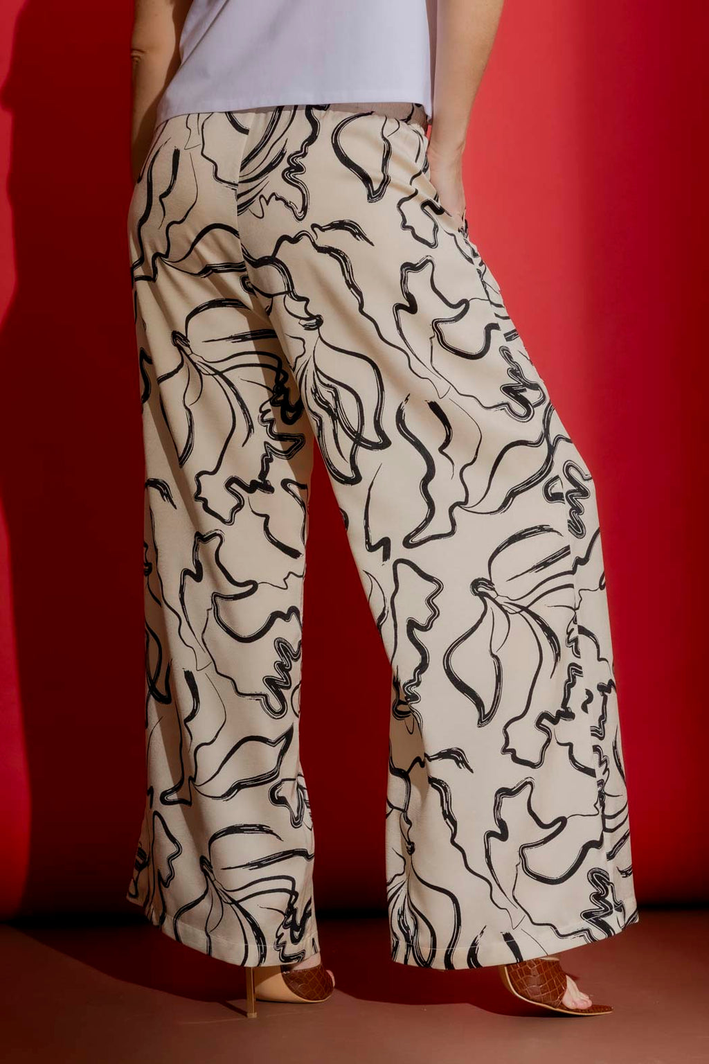 Cream/Black Classic Cargo Culottes