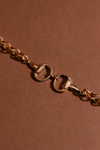 Gold Horsebit Necklace Gold O/S