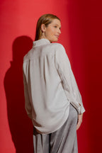 White Silky Milan Blogger Shirt