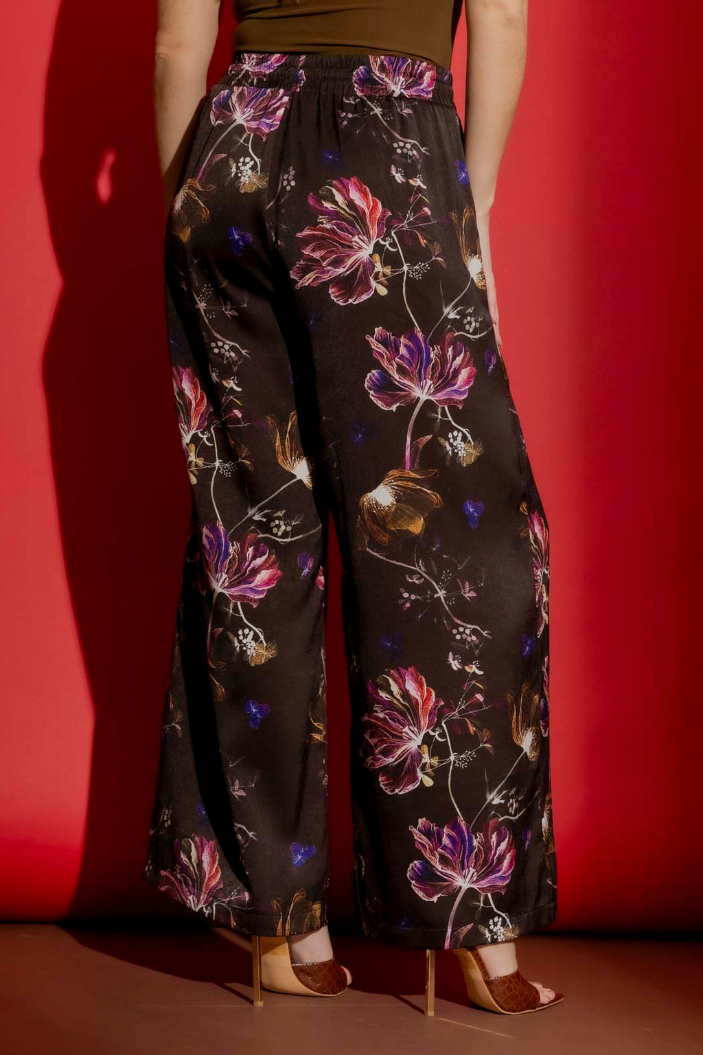 Chocolate Floral Cargo Pants Chocolate Floral