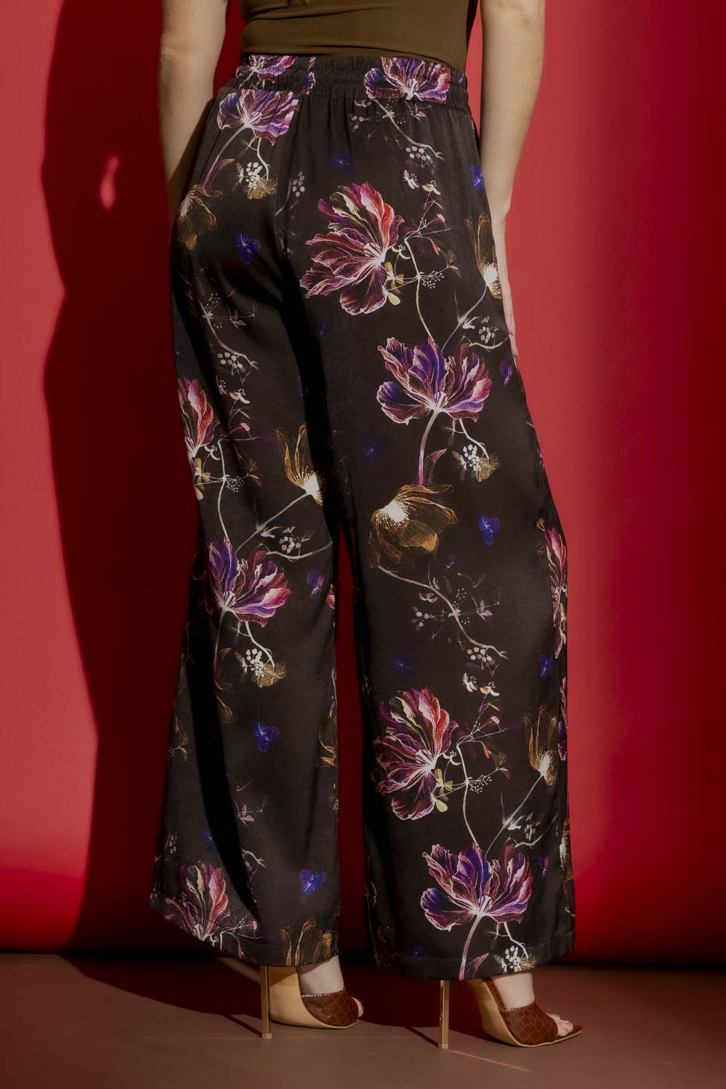 Chocolate Floral Cargo Pants Chocolate Floral