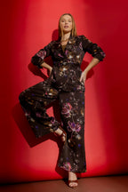 Chocolate Floral Soft Blazer Chocolate Floral