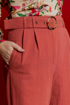 Rouge Sandwashed Linen Cleo Pant