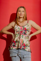 Romantic Floral Bias Cami Floral