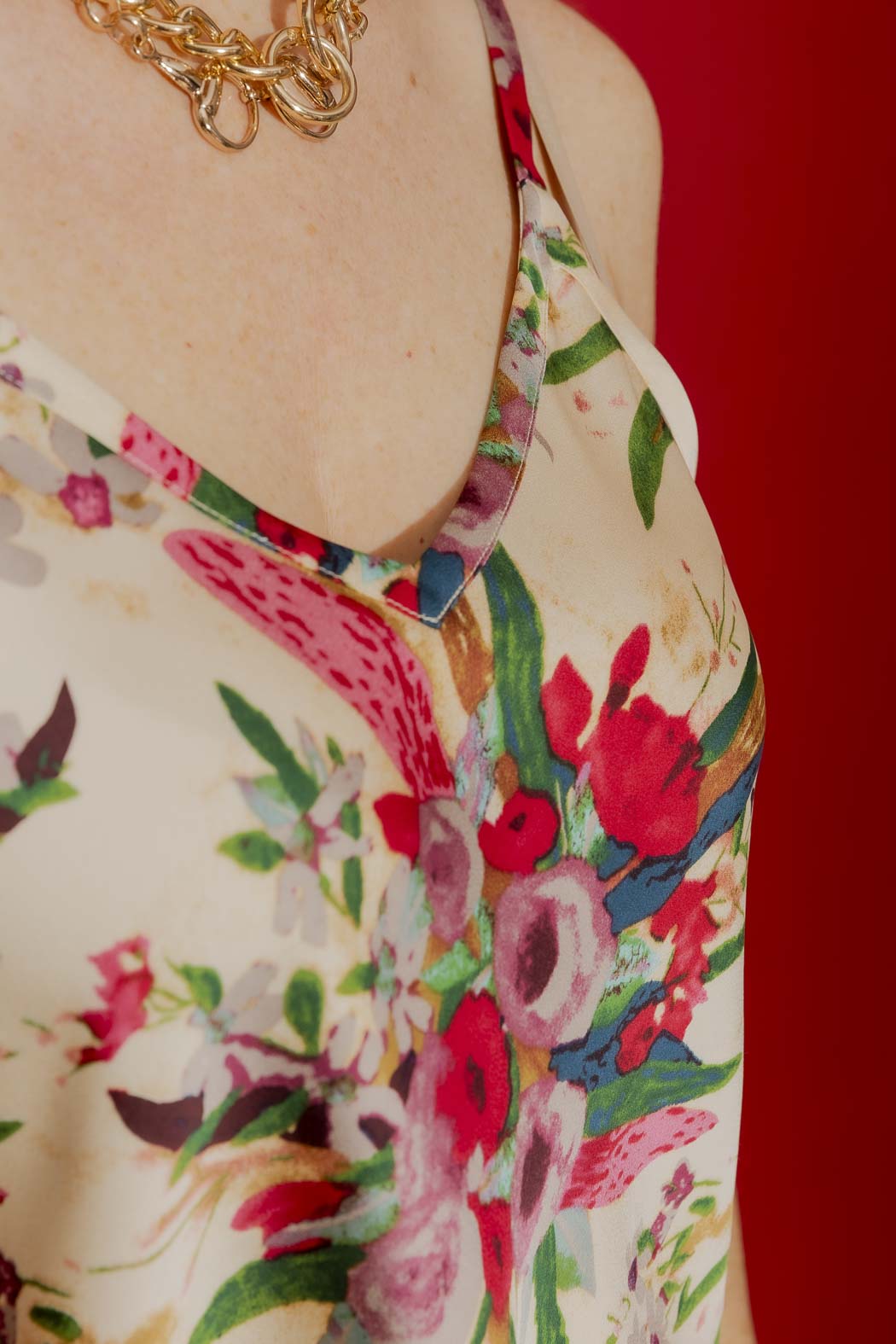 Romantic Floral Bias Cami Floral