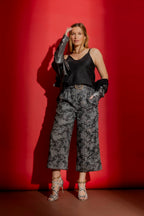 Black Studded Bias Cami