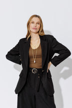 Black Lurex Boyfriend Blazer