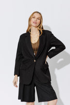 Black Lurex Boyfriend Blazer
