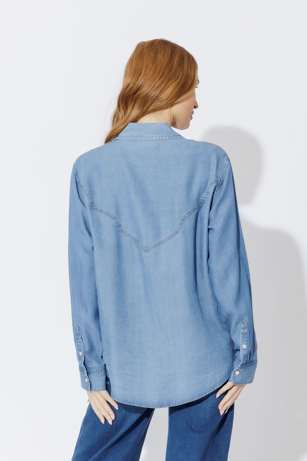 Mid Denim Cowboy Shirt Mid Denim