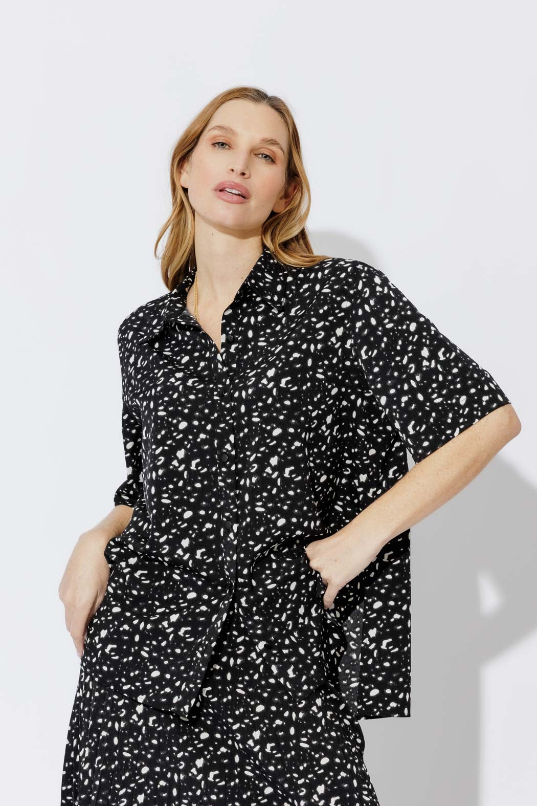 Black Silky Lottie Shirt