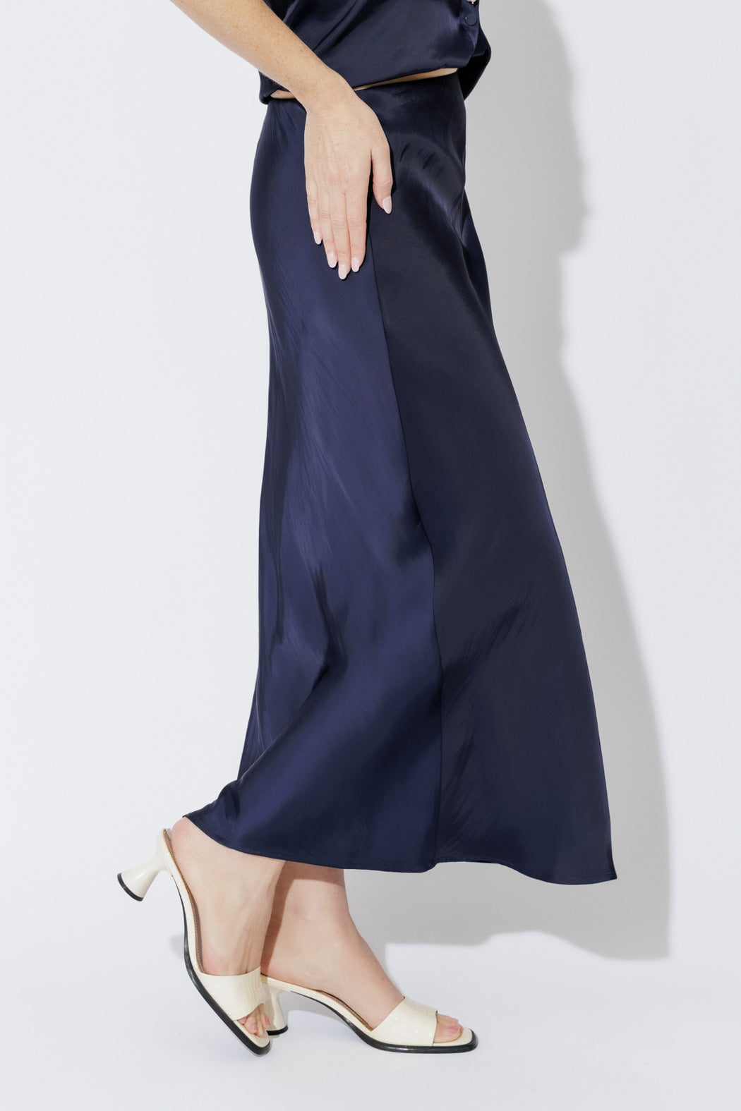 Navy Bias Skirt