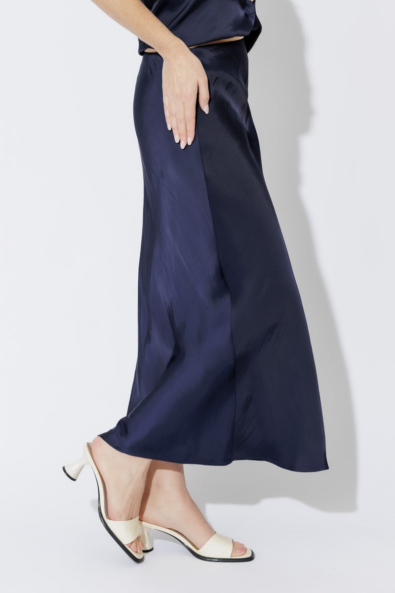 Navy Bias Skirt