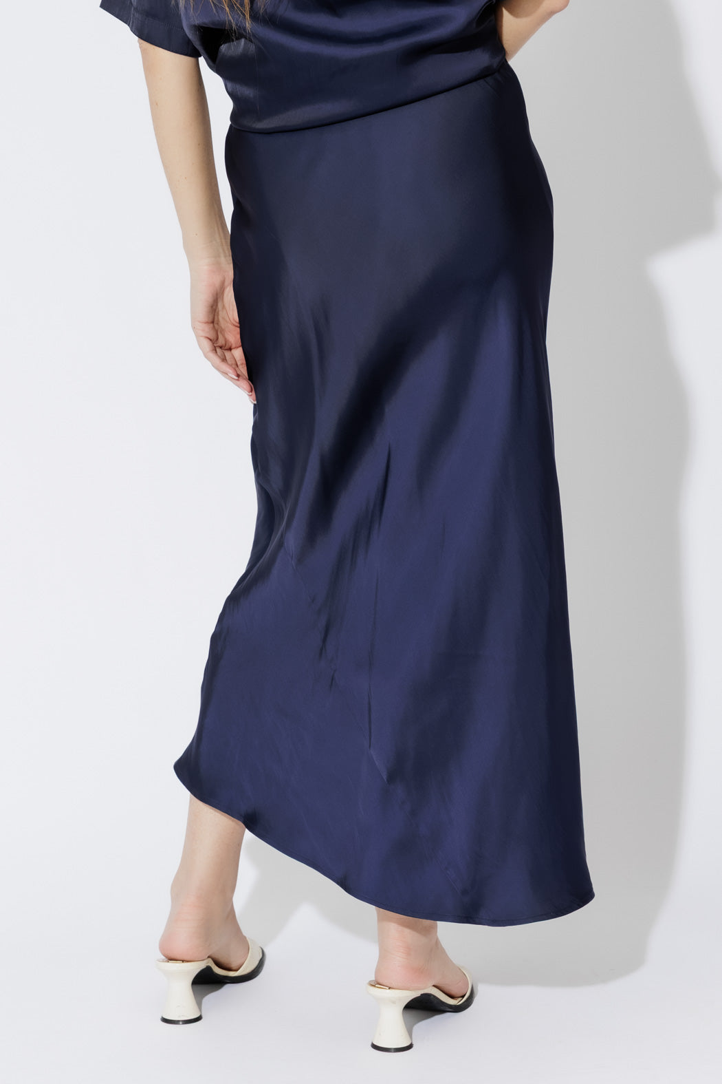 Navy Bias Skirt