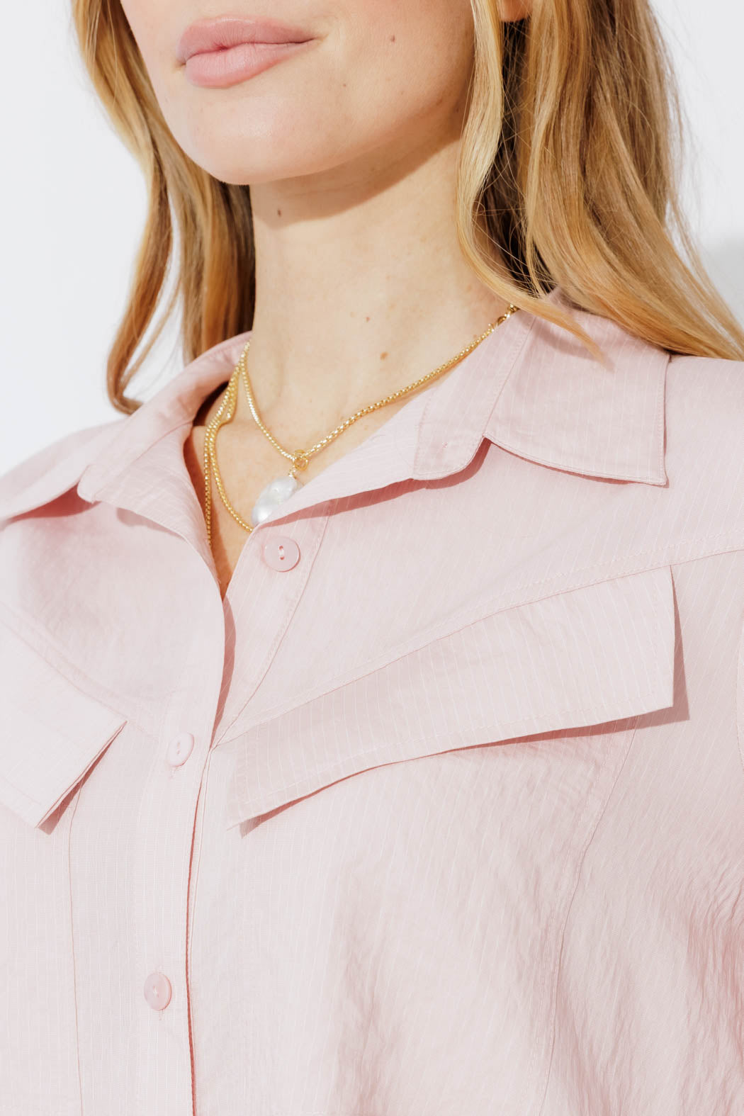 Pink Angle Pocket Shirt