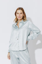 Pale Blue Tuck Sleeve Shirt Pale Blue