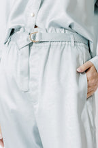 Pale Blue Paperbag Pants