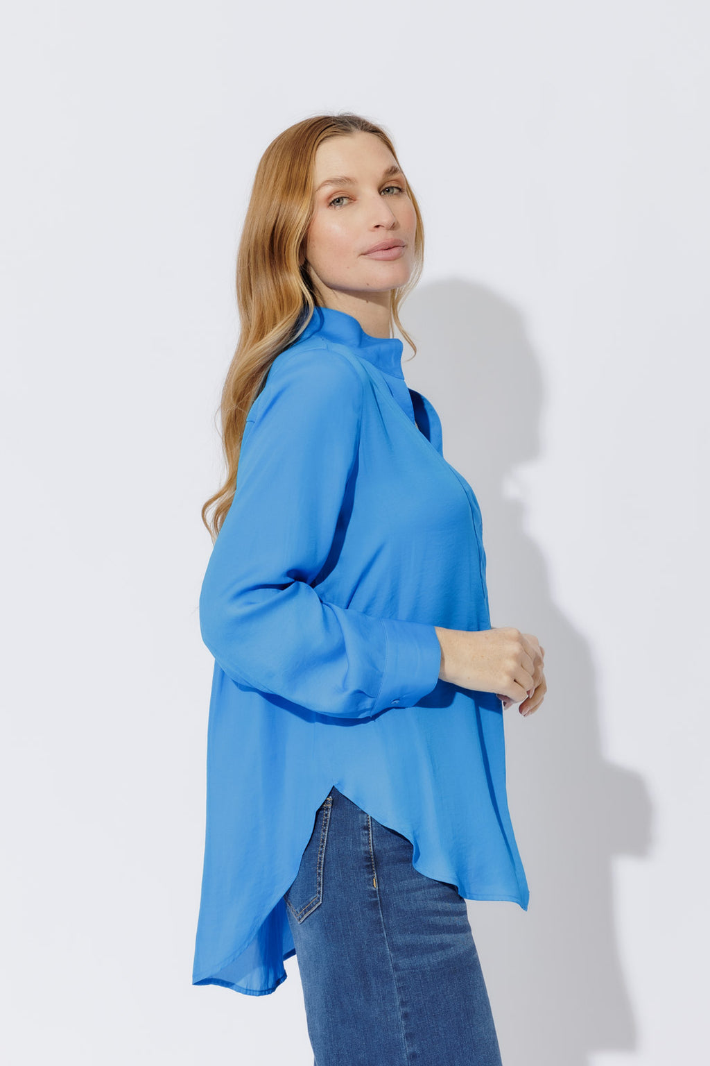 Sapphire Silky Milan Blogger Shirt