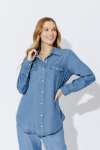 Mid Denim Tencel Vintage Shirt