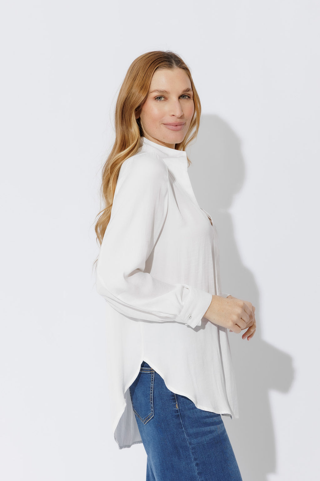 White Silky Milan Blogger Shirt