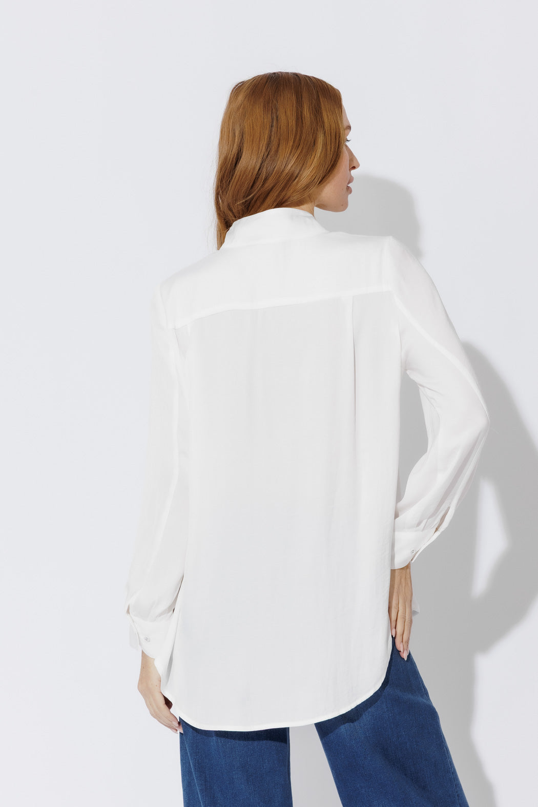 White Silky Milan Blogger Shirt
