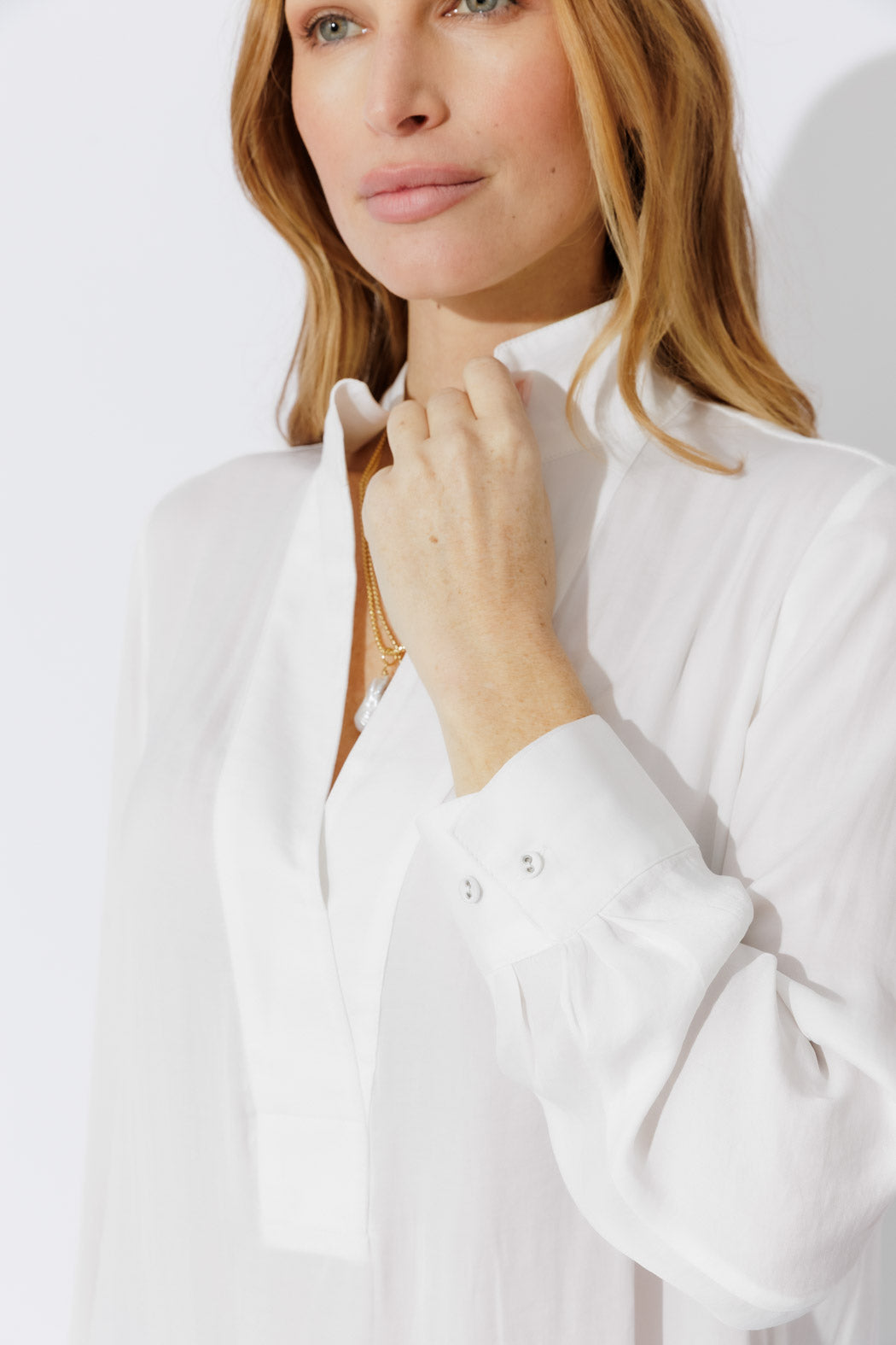 White Silky Milan Blogger Shirt