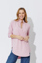Pale Pink Luxury Longline Blogger Shirt Pale Pink