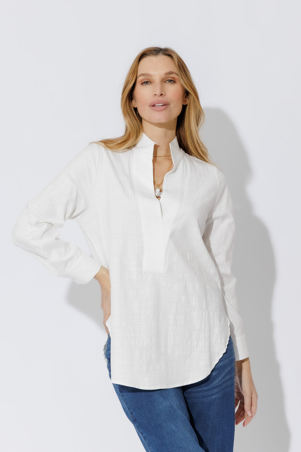 White Cotton Milan Blogger Shirt