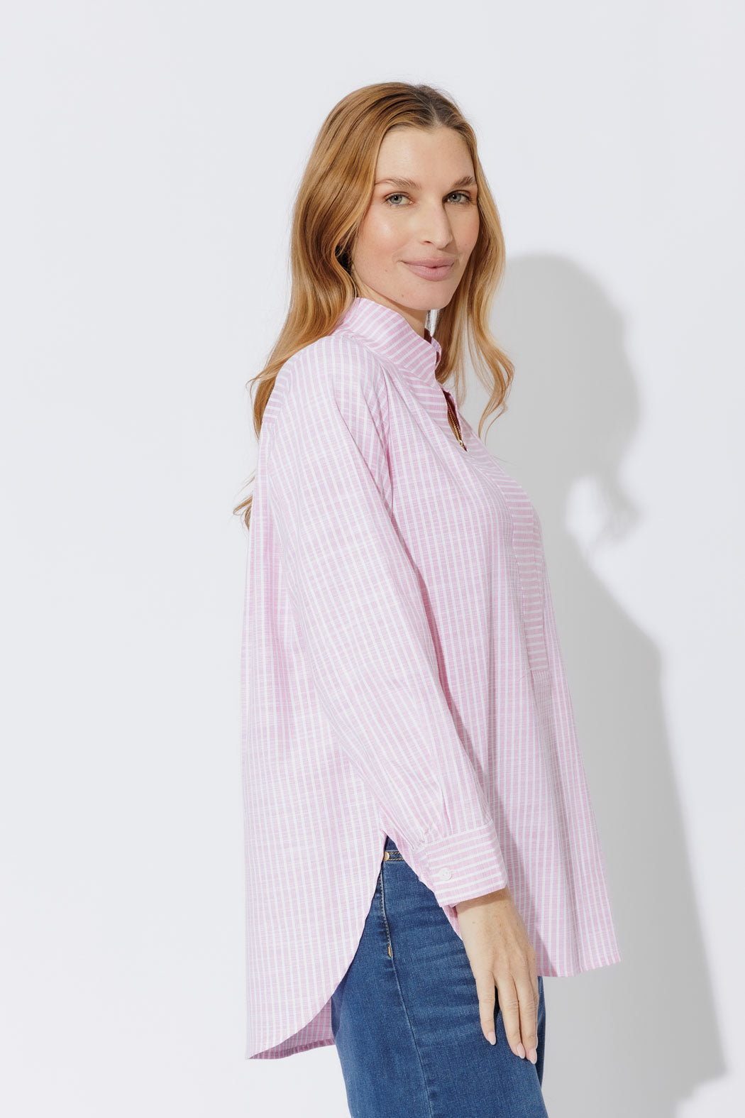 Pink Cotton Milan Blogger Shirt