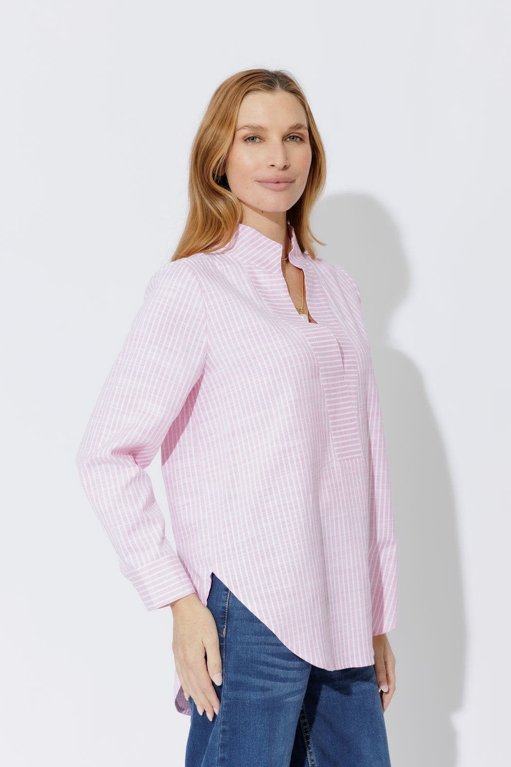 Pink Cotton Milan Blogger Shirt