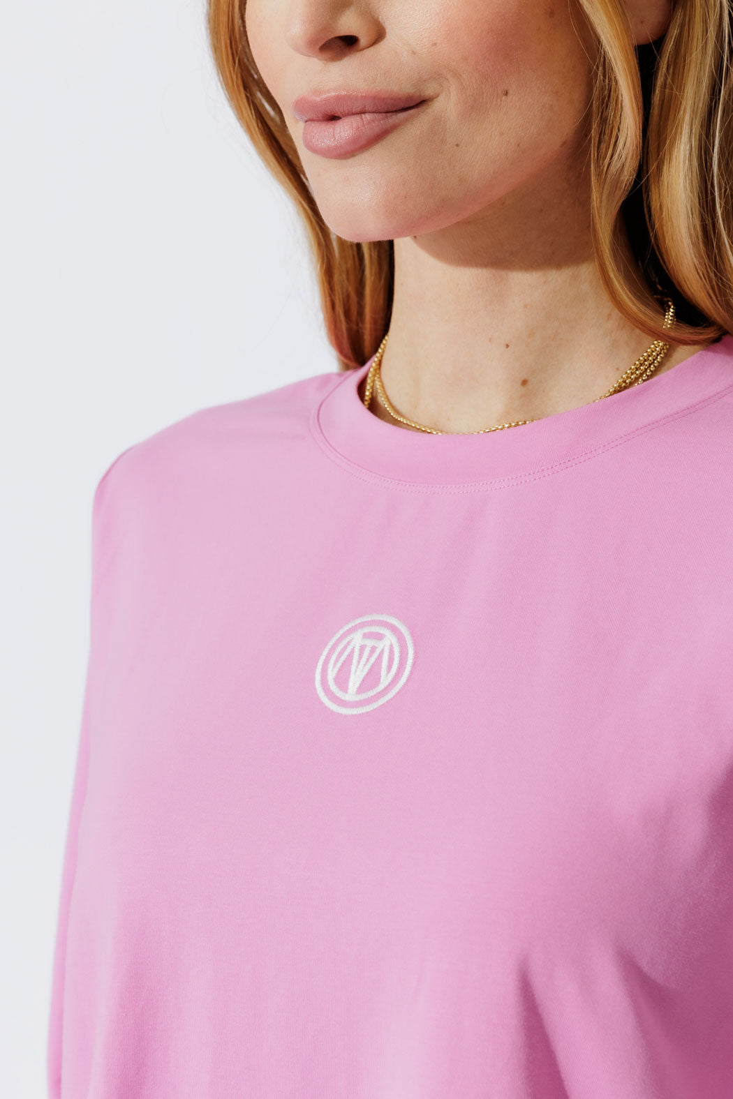Pink Embroidered T-Shirt