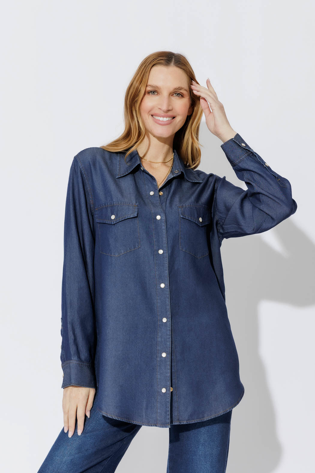Dark Denim Tencel Vintage Shirt