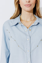 Chambray Cowboy Stud Shirt