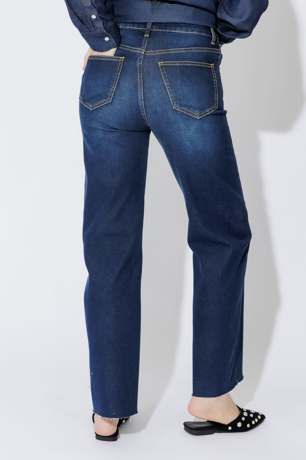 Dark Denim Wide Leg Jean