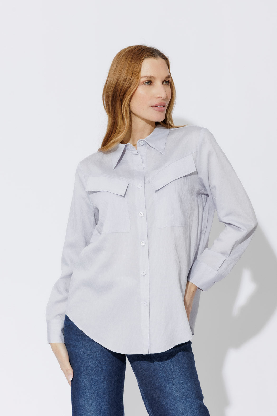 Blue Angle Pocket Shirt