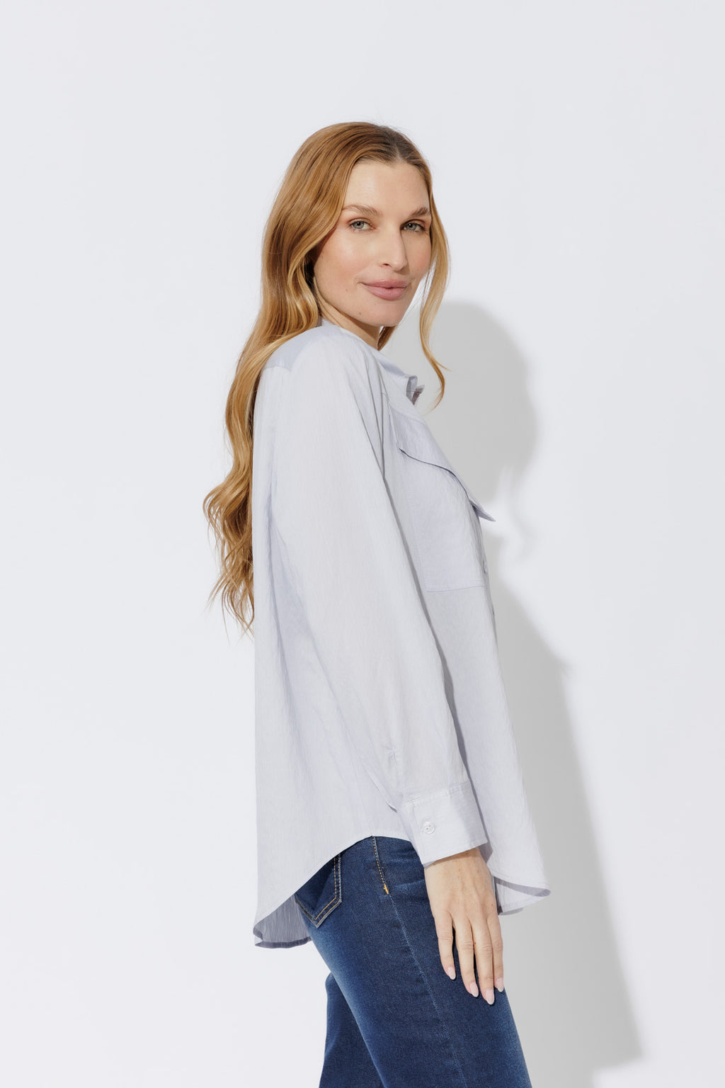 Blue Angle Pocket Shirt