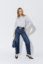 Dark Denim Wide Leg Jean