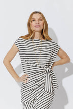 Charcoal Stripe Harlow Top